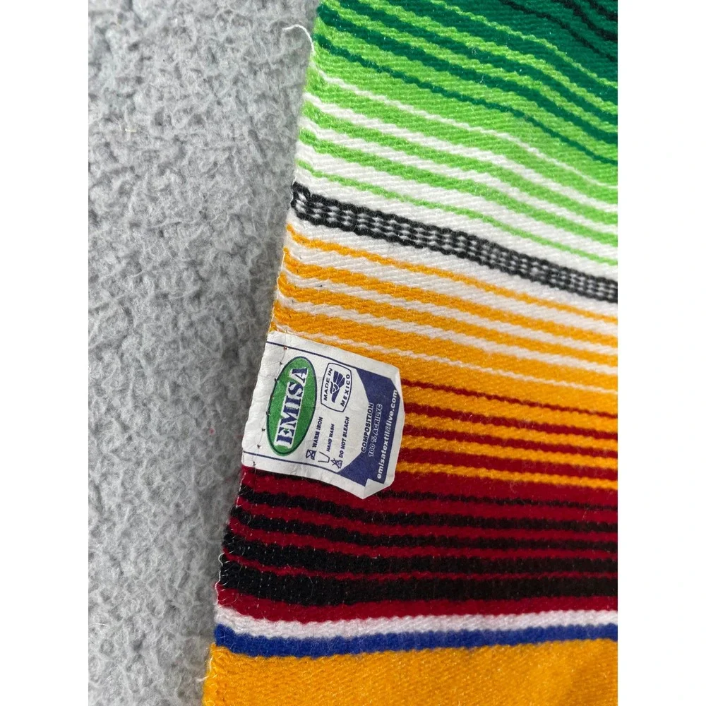 EMISA Mexican Serape Table Runner Multicolor Woven Decor‎ Textile 82x13.5 Mexico